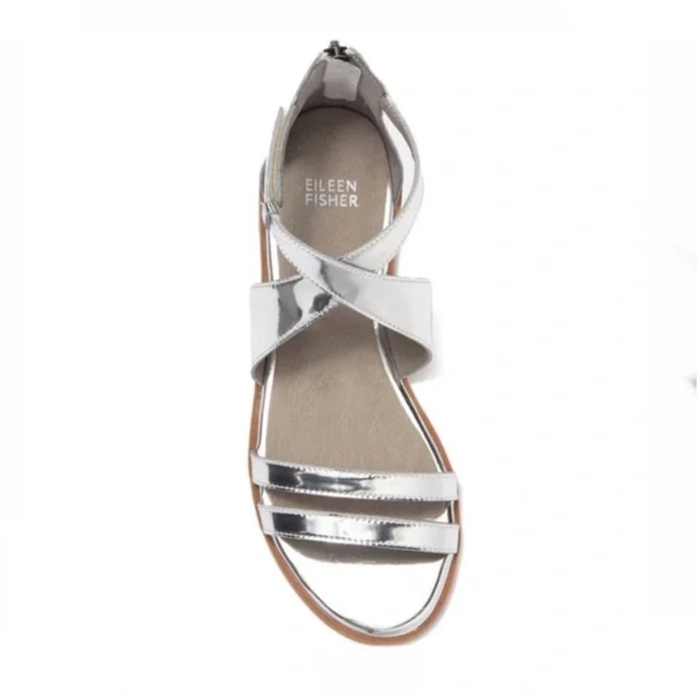 Eileen Fisher Cici Leather Sandal. NEW NO BOX OR TAGS - Picture 2 of 12